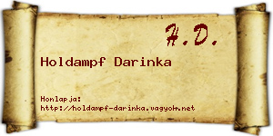 Holdampf Darinka névjegykártya
